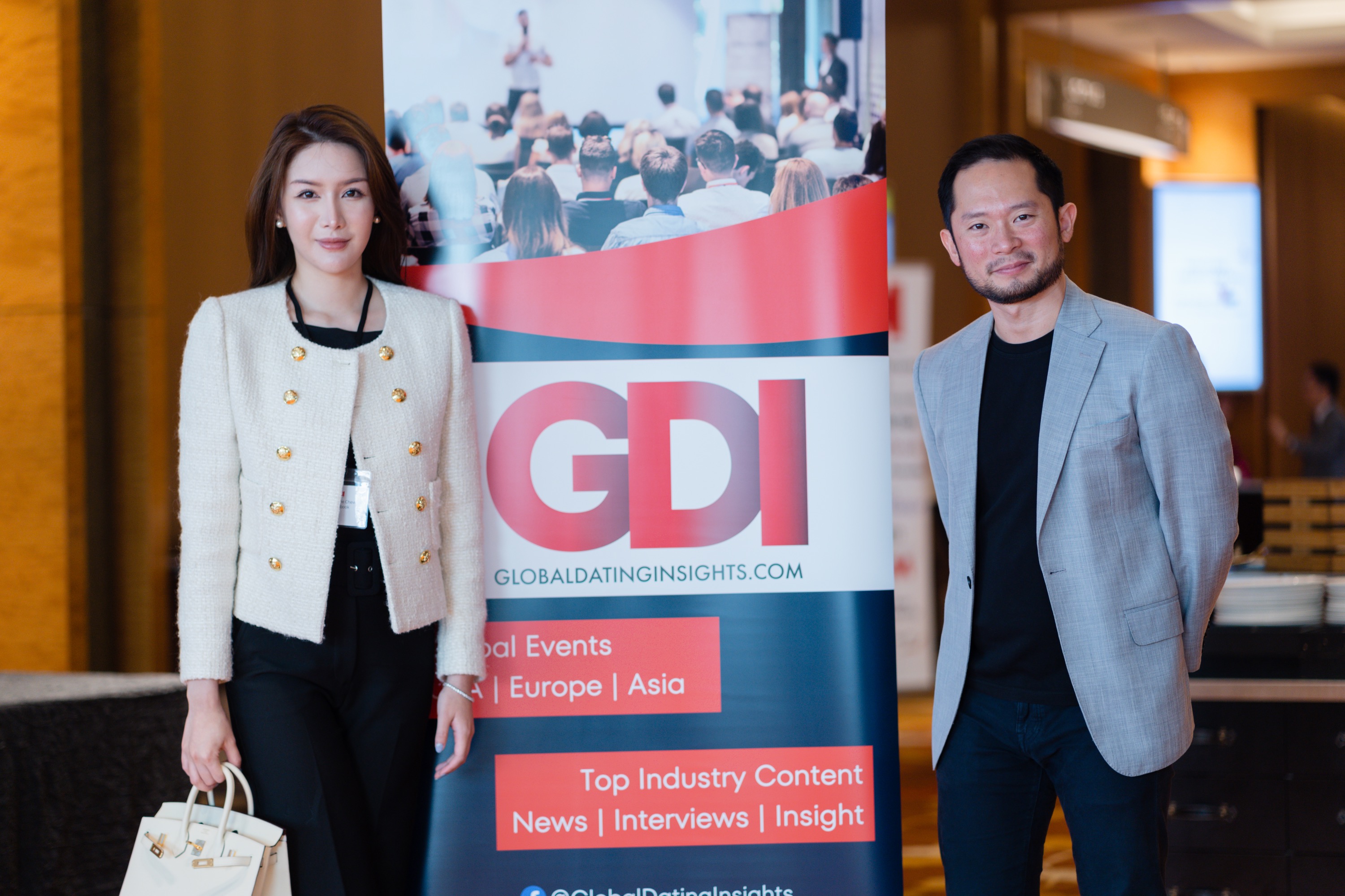 Chan Eu Boon, CEO of Sugarbook, networking at the GDI 2023 event in Marina Bay Sands, Singapore.