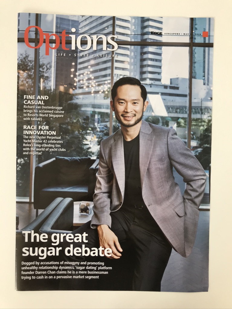 Chan Eu Boon featured on the May 2019 Options magazine cover with the headline “The Great Sugar Debate.”